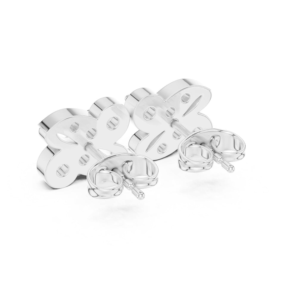 Moissanite Pavé Infinity Wave Stud Earrings – 925 Sterling Silver, 18K Gold Vermeil