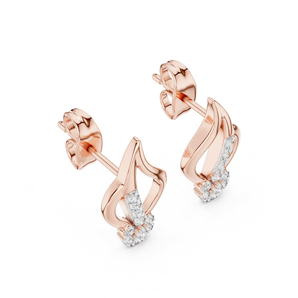 Moissanite Flame Cluster Stud Earrings – 925 Sterling Silver, 18K Gold Vermeil