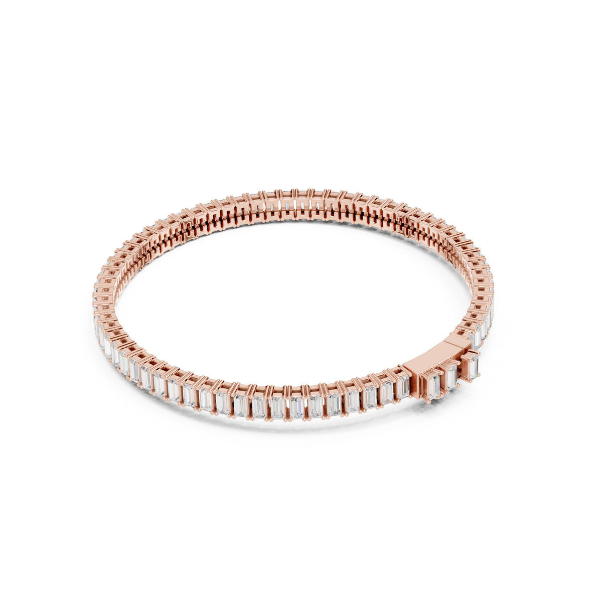 18K Gold Vermeil Mens Moissanite Tennis Bracelet | 925 Silver, Brilliant Sparkle, Masculine Design