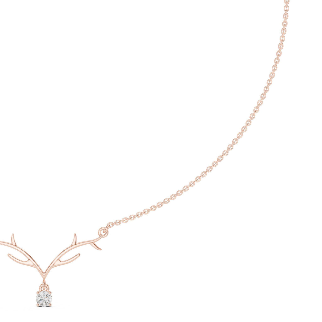 Moissanite Twig Branch Necklace – 925 Sterling Silver, 18K Gold Vermeil