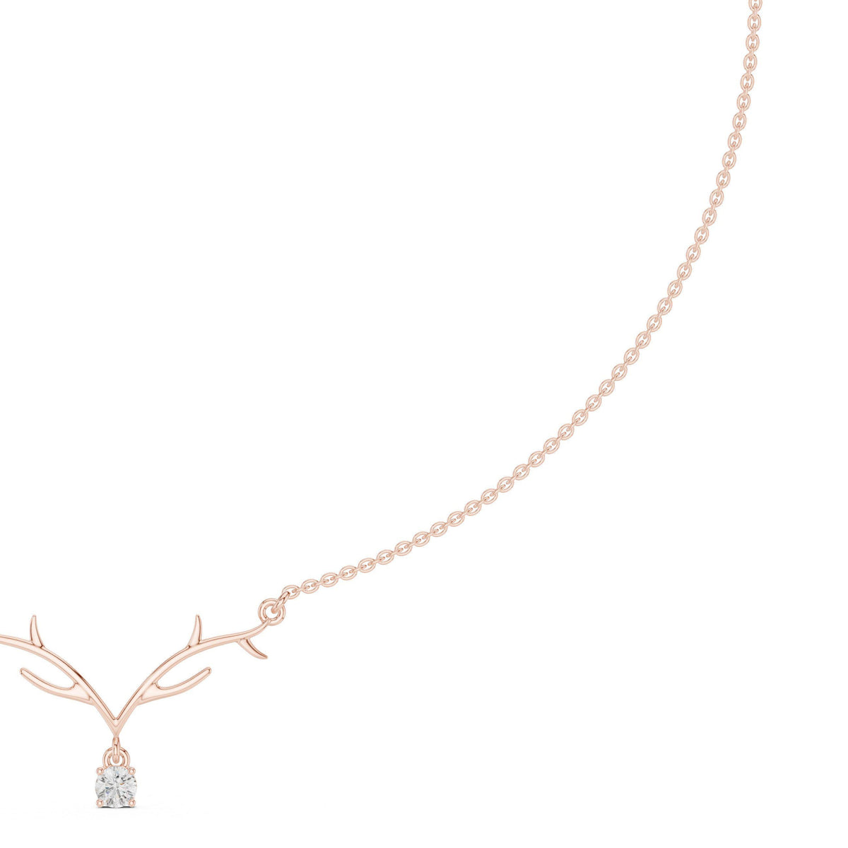Moissanite Twig Branch Necklace – 925 Sterling Silver, 18K Gold Vermeil