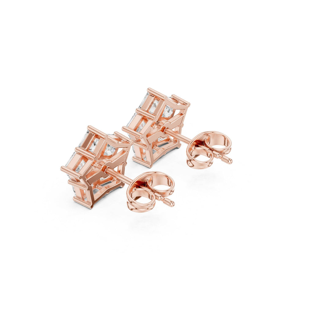 Pear Moissanite Star Cluster Stud Earrings – 925 Sterling Silver, 18K Gold Vermeil