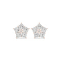 Pear Moissanite Star Cluster Stud Earrings – 925 Sterling Silver, 18K Gold Vermeil
