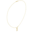 Moissanite Pavé Wishbone Necklace – 925 Sterling Silver, 18K Gold Vermeil