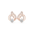 Pear Moissanite Swirl Stud Earrings – 925 Sterling Silver, 18K Gold Vermeil