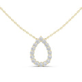 Round Moissanite Horseshoe Pendant Necklace – 925 Sterling Silver, 18K Gold Vermeil