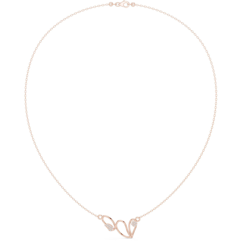 Moissanite Twisted Loop Necklace – 925 Sterling Silver, 18K Gold Vermeil