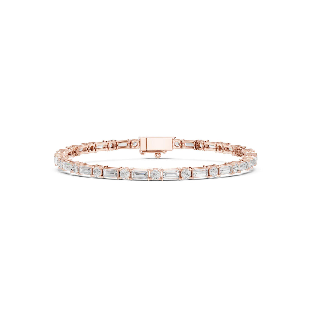 18K Gold Vermeil Mens Moissanite Tennis Bracelet | 925 Silver, Brilliant Sparkle, Luxury Gift