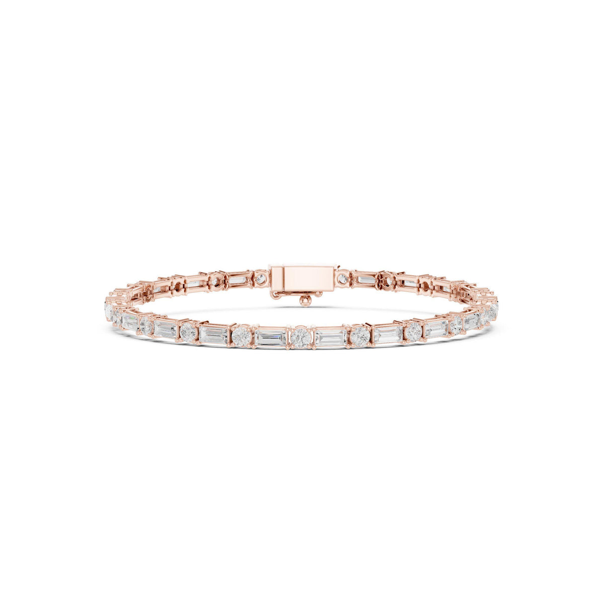 18K Gold Vermeil Mens Moissanite Tennis Bracelet | 925 Silver, Brilliant Sparkle, Luxury Gift