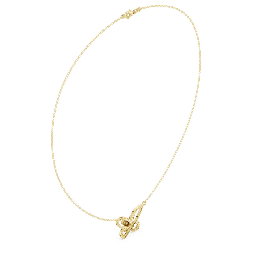 Moissanite Pavé Butterfly Necklace – 925 Sterling Silver, 18K Gold Vermeil