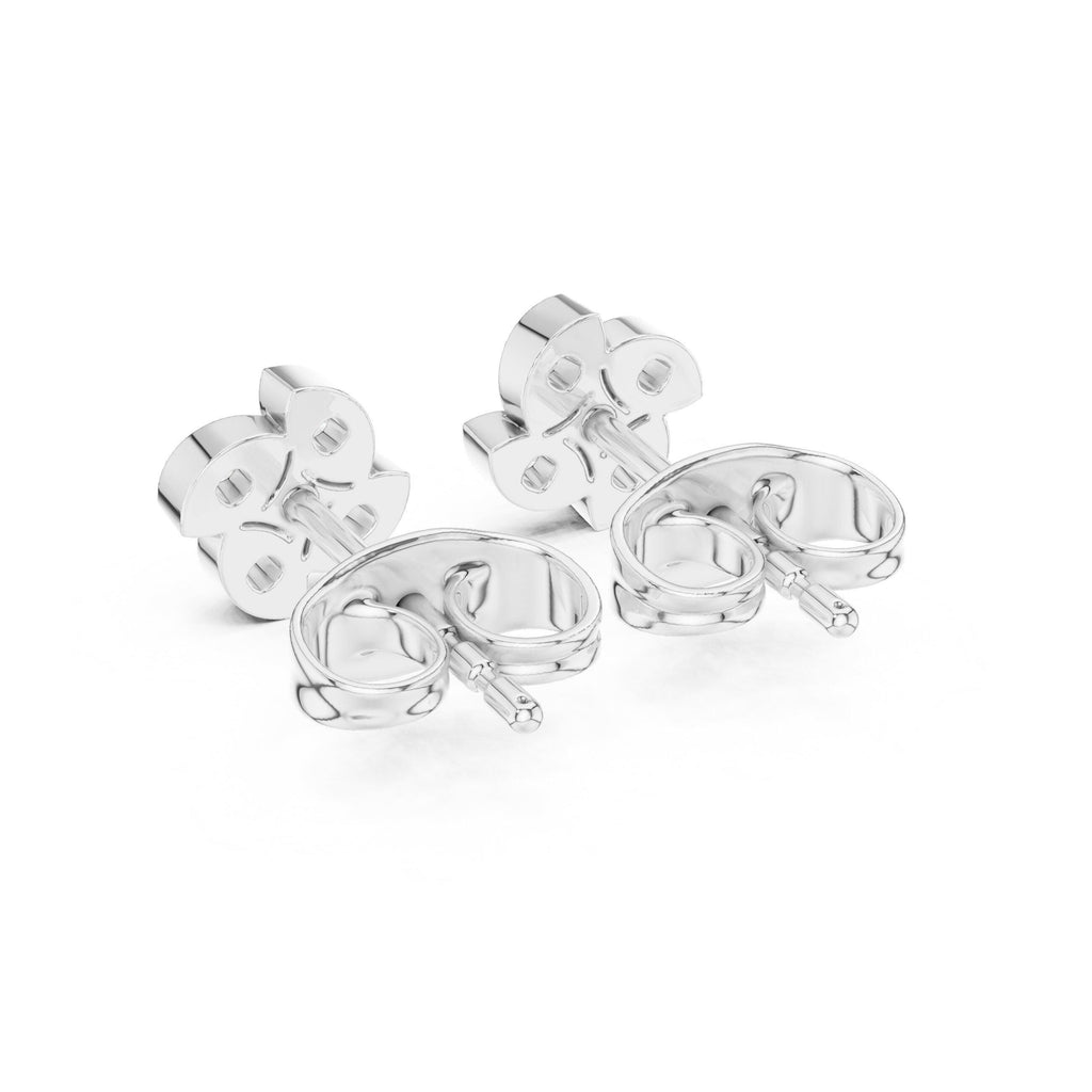 Moissanite Clover Cluster Stud Earrings – 925 Sterling Silver, 18K Gold Vermeil