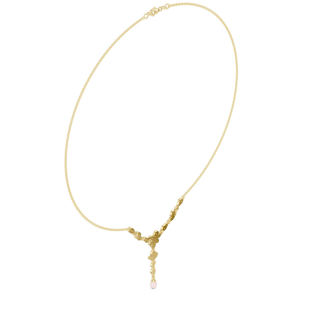 Moissanite Cluster Y-Lariat Necklace – 925 Sterling Silver, 18K Gold Vermeil