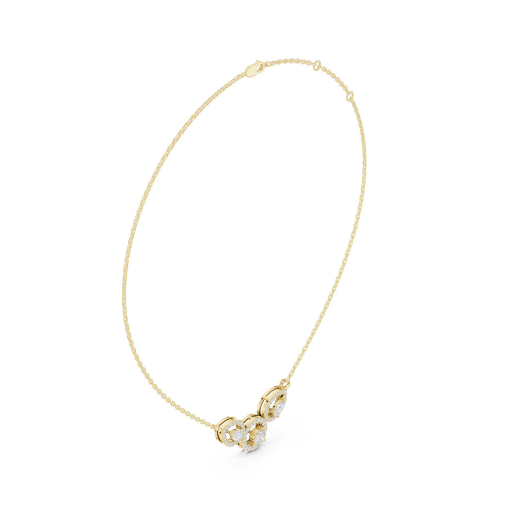 18K Gold Vermeil Moissanite Mangalsutra Pendant Necklace | Traditional Modern Jewelry