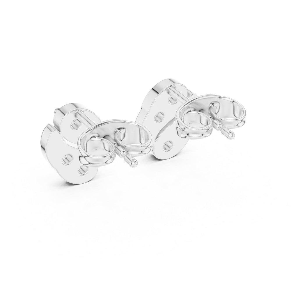Moissanite Pavé Swirl Oval Stud Earrings – 925 Sterling Silver, 18K Gold Vermeil