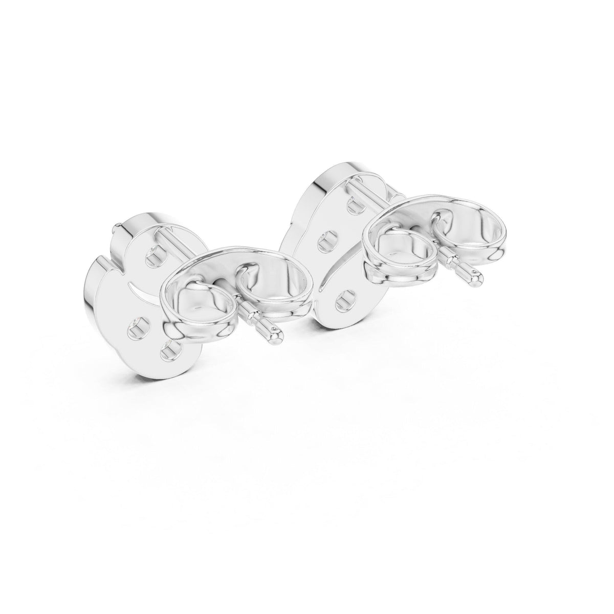 Moissanite Pavé Swirl Oval Stud Earrings – 925 Sterling Silver, 18K Gold Vermeil