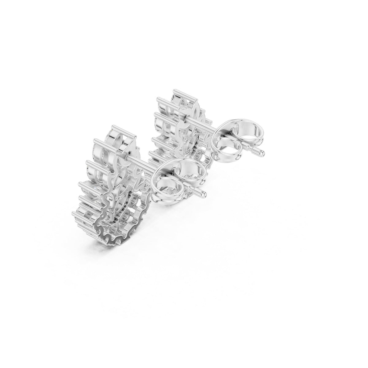 Marquise Moissanite Leaf Cluster Stud Earrings – 925 Sterling Silver, 18K Gold Vermeil