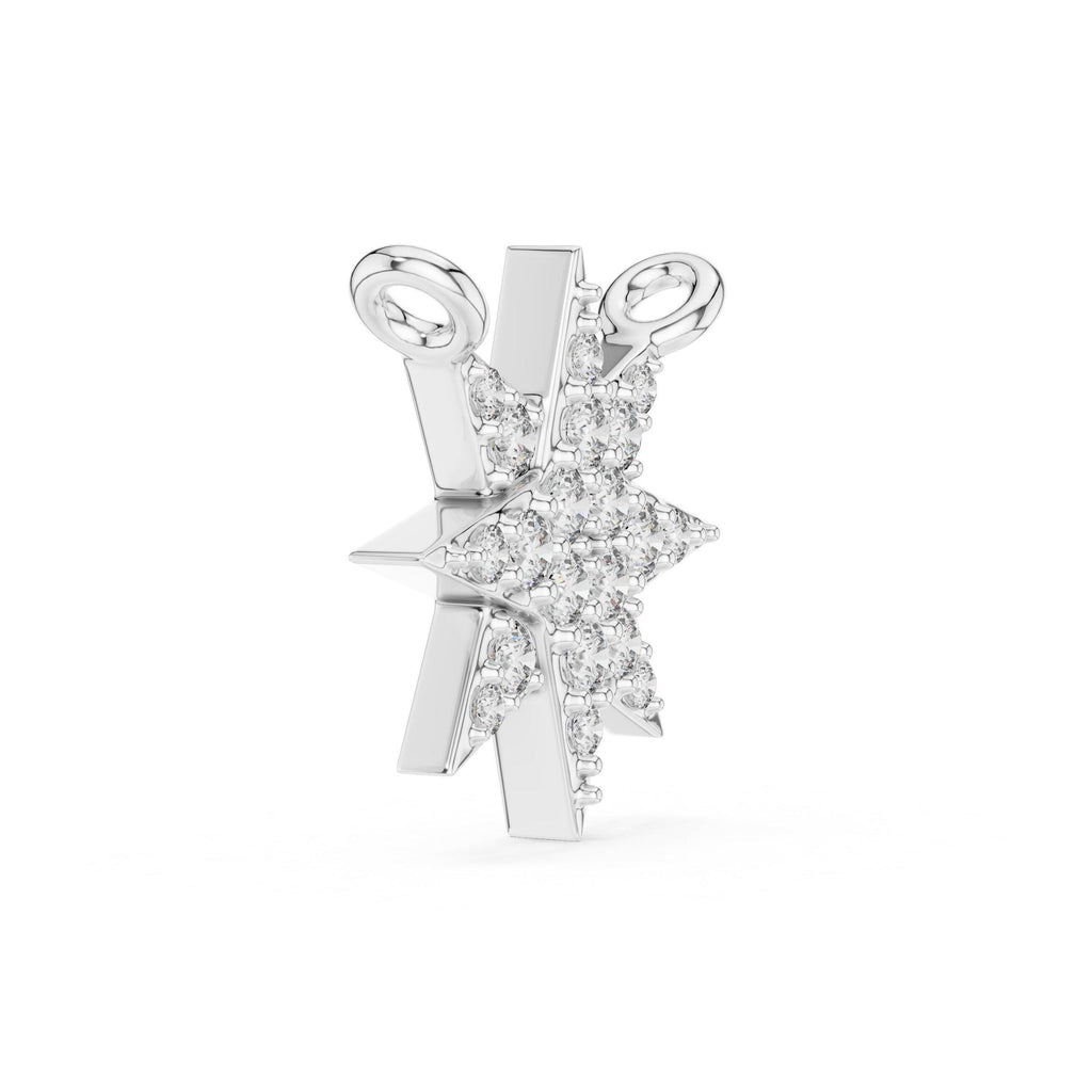 Moissanite Eight-Point Star Necklace – 925 Sterling Silver, 18K Gold Vermeil