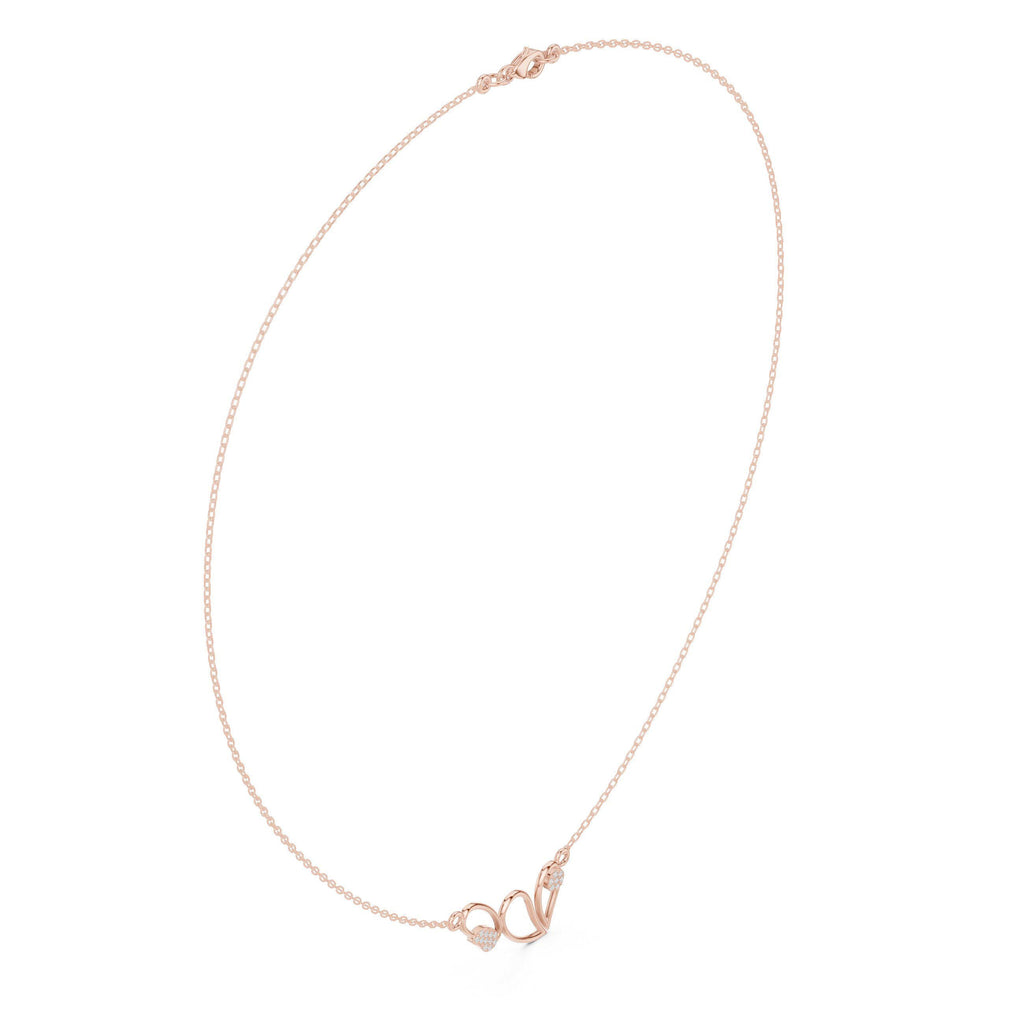 Moissanite Twisted Loop Necklace – 925 Sterling Silver, 18K Gold Vermeil