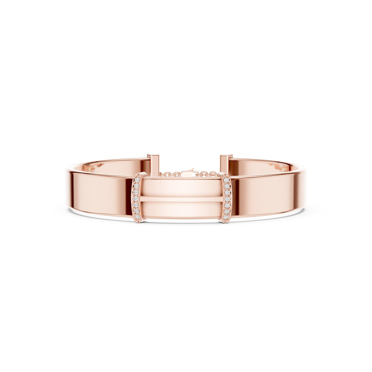 18K Gold Vermeil Men's Moissanite Cuff Bracelet | 925 Sterling Silver, Modern Luxury