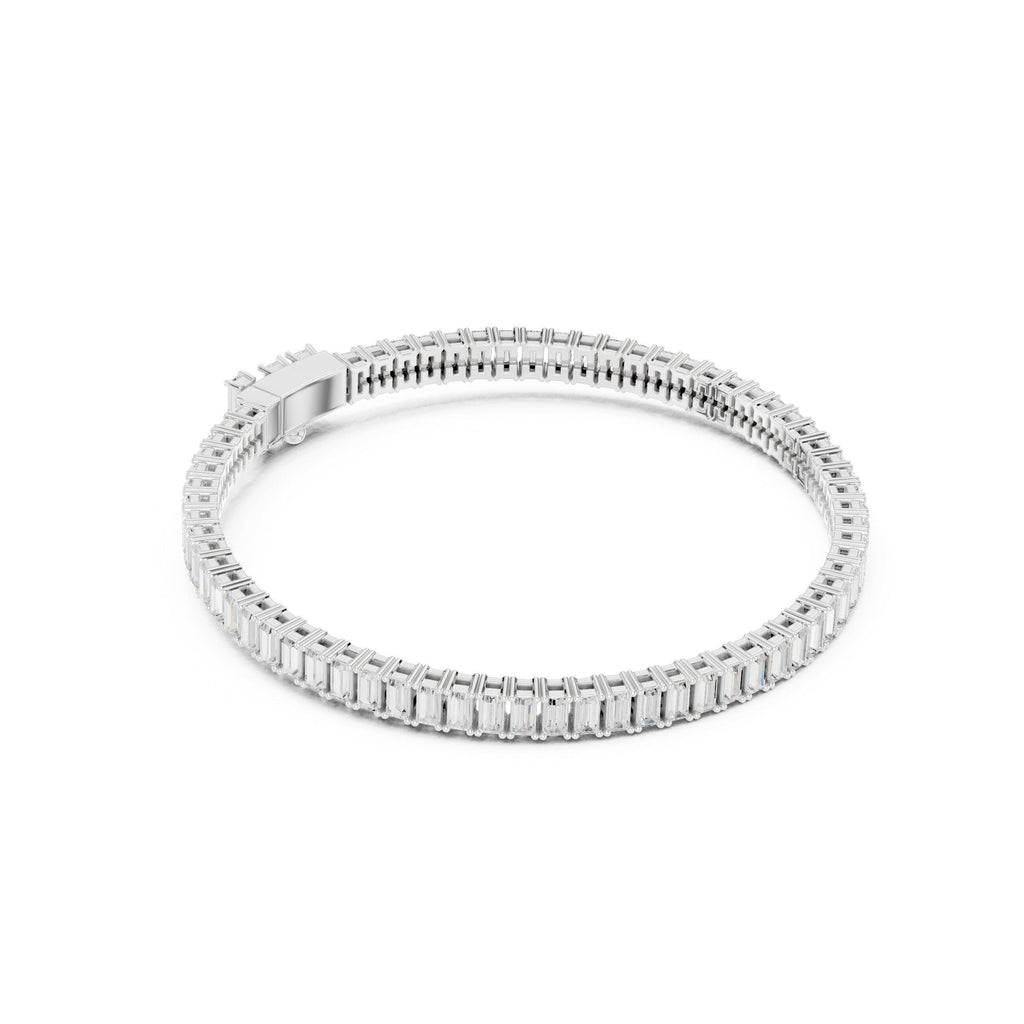 18K Gold Vermeil Mens Moissanite Tennis Bracelet | 925 Silver, Brilliant Sparkle, Masculine Design