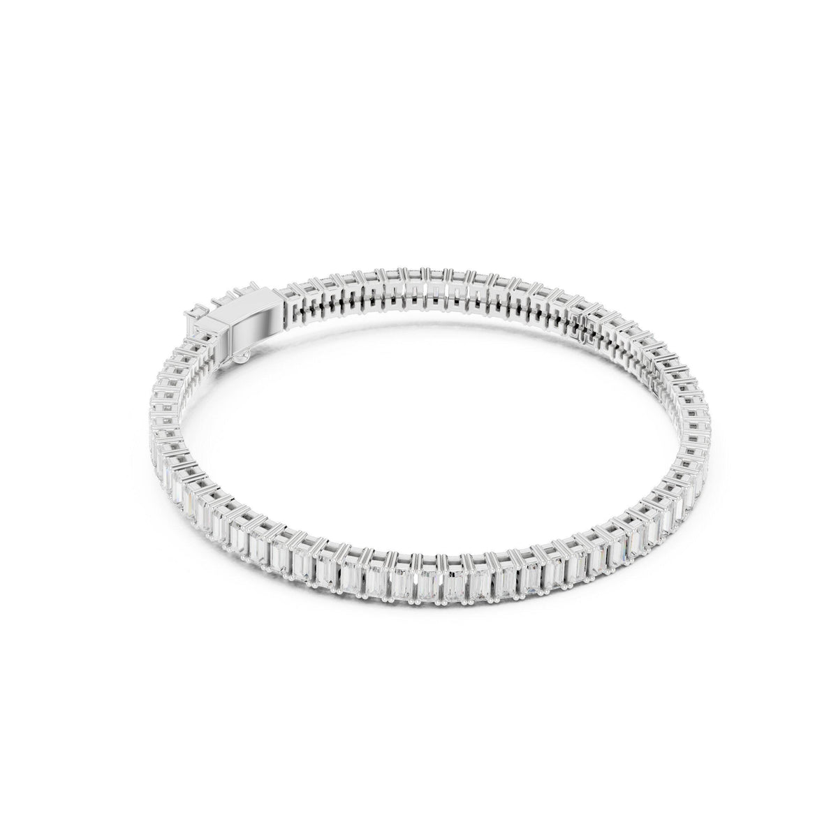 18K Gold Vermeil Mens Moissanite Tennis Bracelet | 925 Silver, Brilliant Sparkle, Masculine Design
