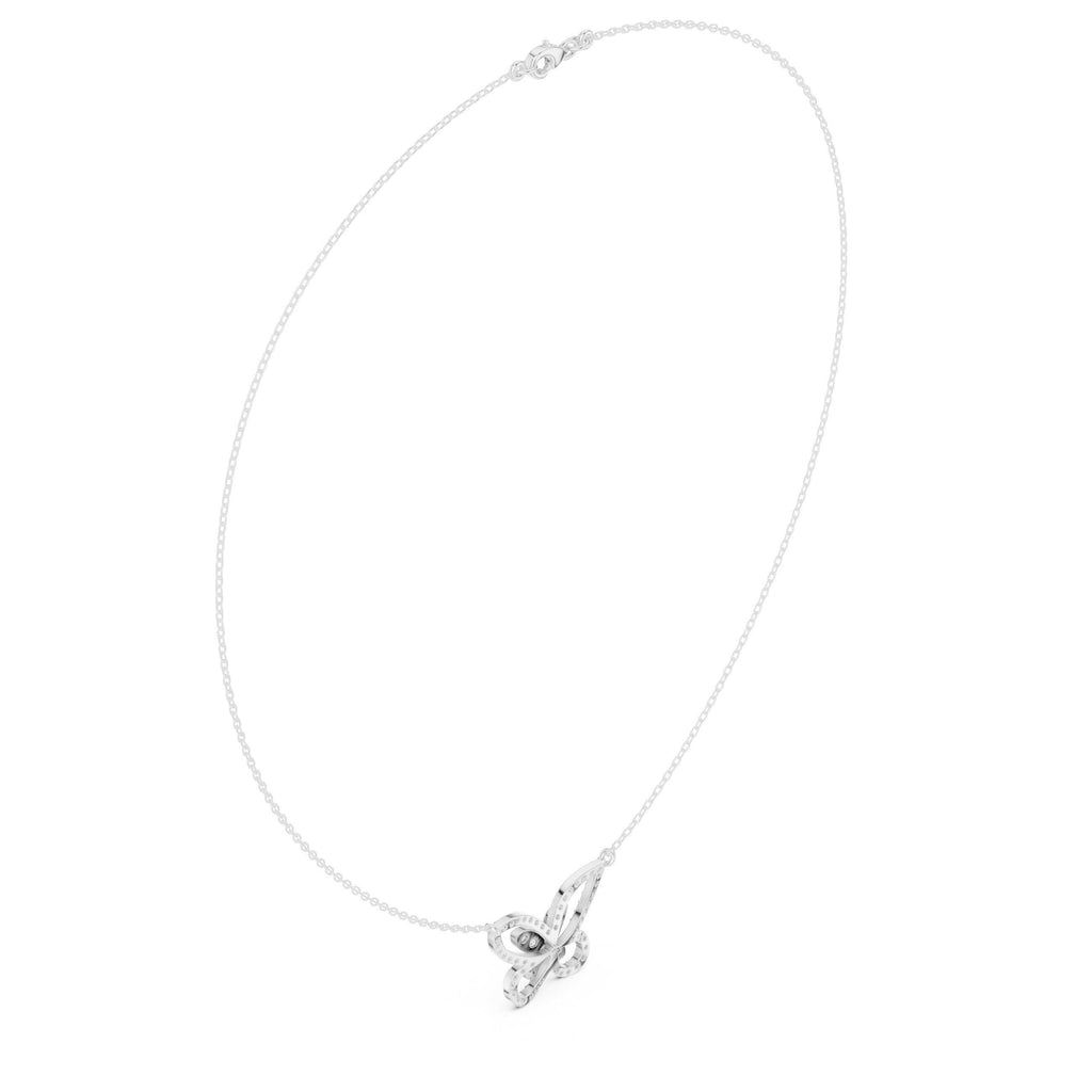 Moissanite Pavé Butterfly Necklace – 925 Sterling Silver, 18K Gold Vermeil