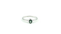 Bezel-Set Oval Emerald Solitaire Ring – 925 Sterling Silver, 18K White Gold Vermeil