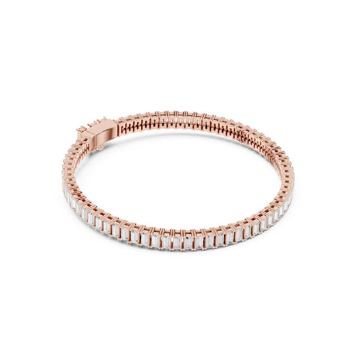 18K Gold Vermeil Mens Moissanite Tennis Bracelet | 925 Silver, Brilliant Sparkle, Masculine Design