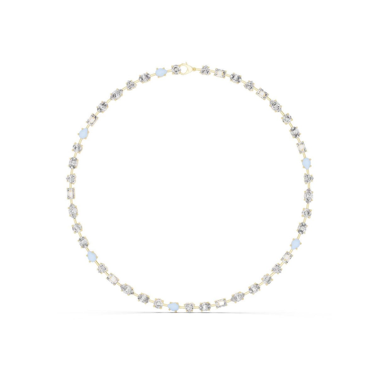 Moissanite Necklace – 925 Sterling Silver, 18K White Gold Vermeil