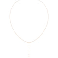 Moissanite Linear Drop Lariat Necklace – 925 Sterling Silver, 18K Gold Vermeil