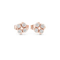 Moissanite Clover Cluster Stud Earrings – 925 Sterling Silver, 18K Gold Vermeil
