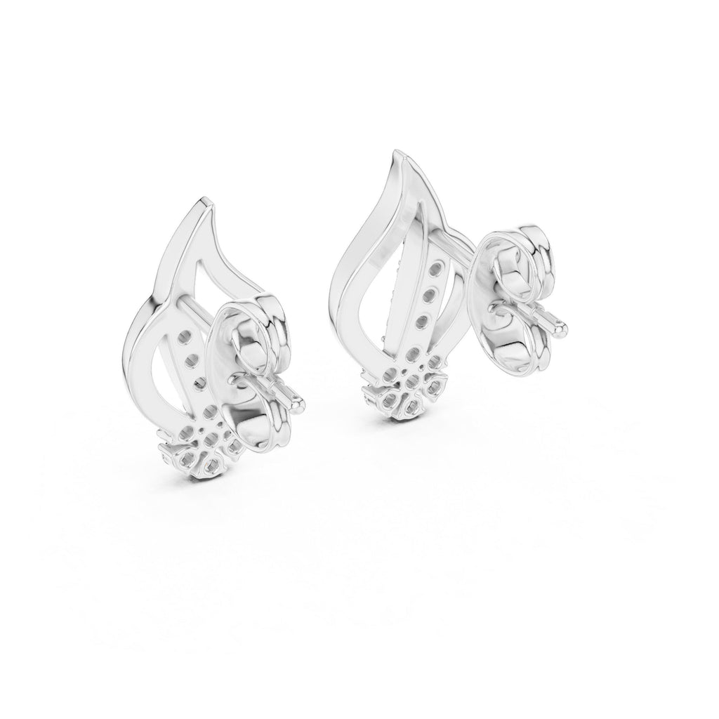 Moissanite Flame Cluster Stud Earrings – 925 Sterling Silver, 18K Gold Vermeil