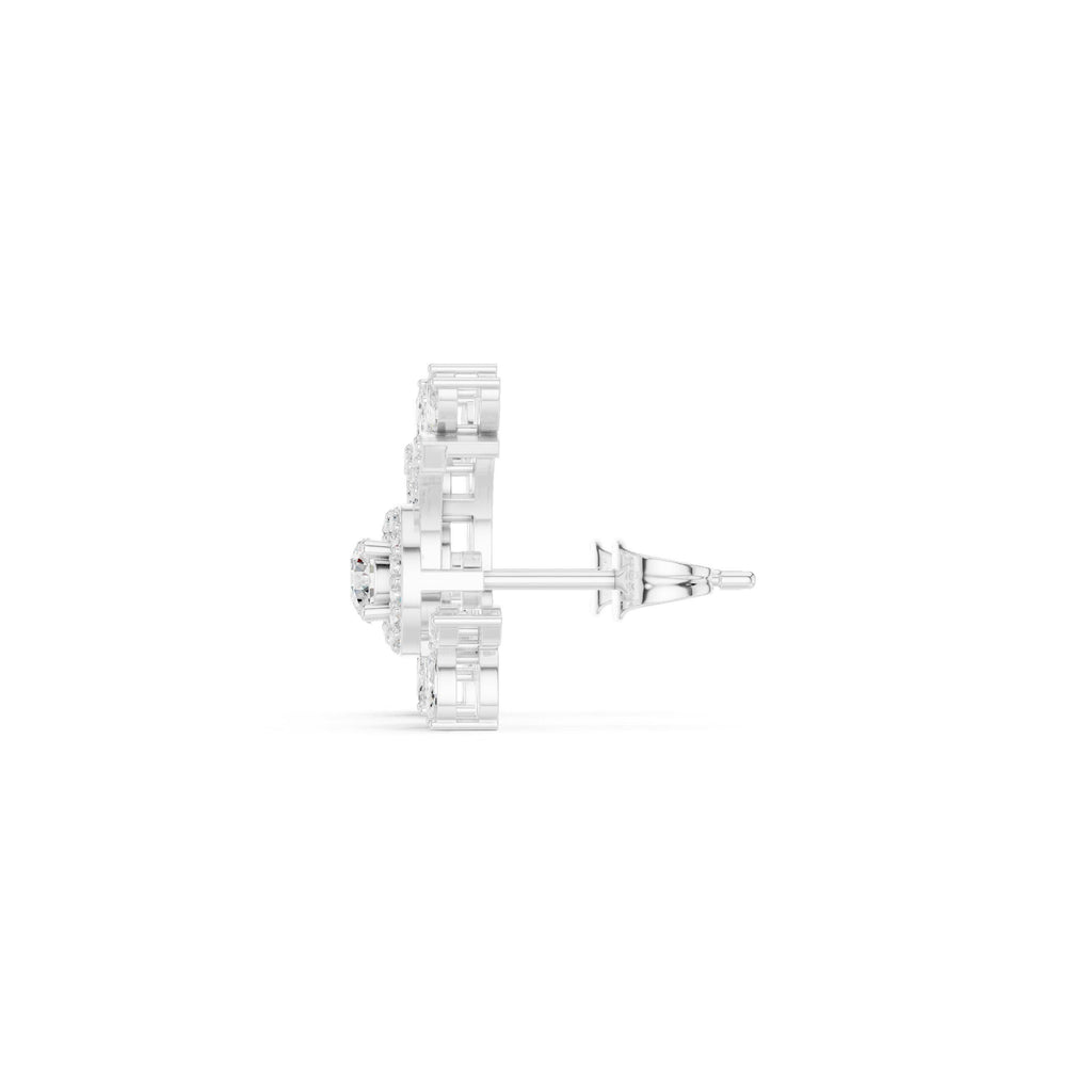 Marquise Moissanite Sunburst Spray Stud Earrings – 925 Sterling Silver, 18K Gold Vermeil