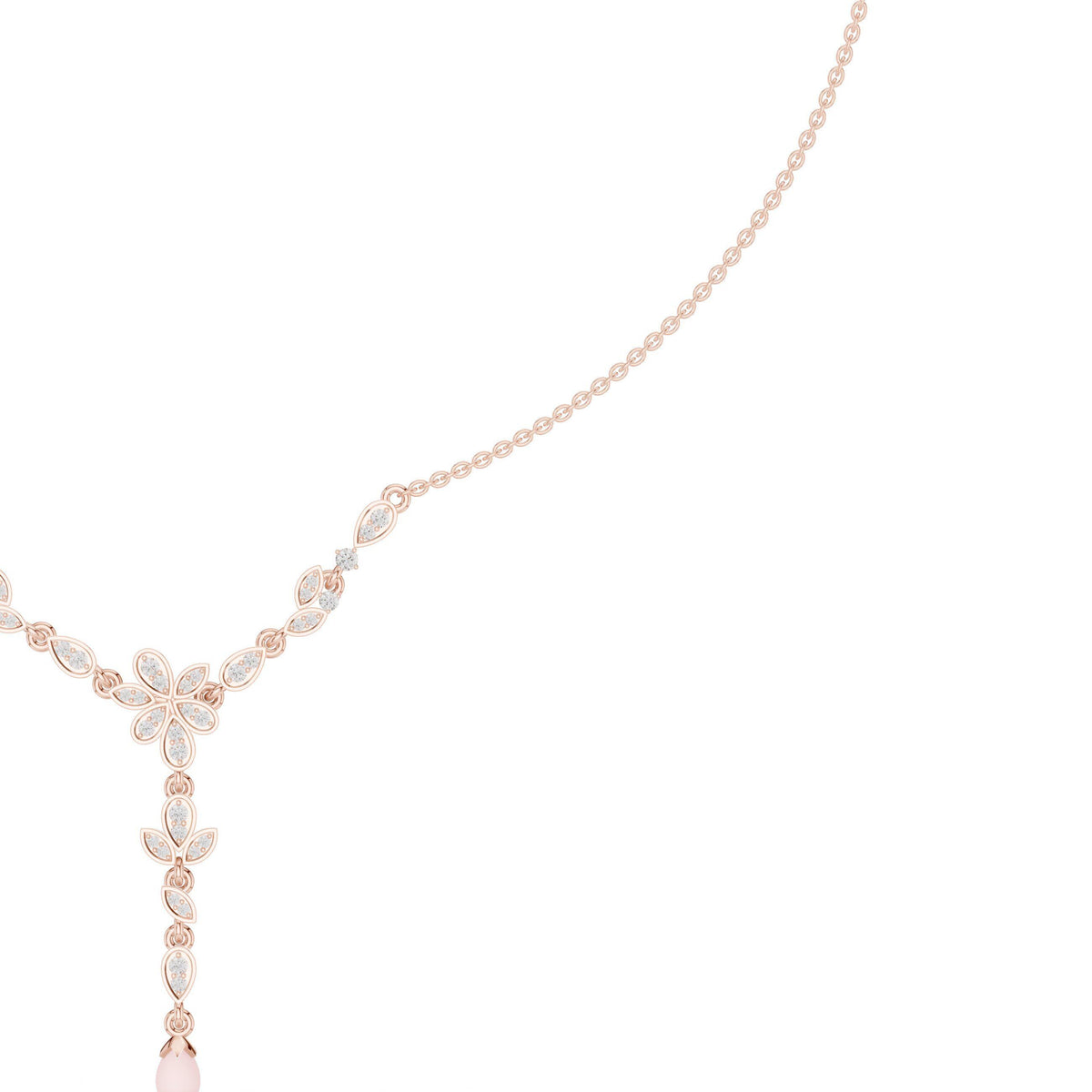 Moissanite Cluster Y-Lariat Necklace – 925 Sterling Silver, 18K Gold Vermeil