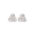 Moissanite Triangle Cluster Stud Earrings – 925 Sterling Silver, 18K Gold Vermeil