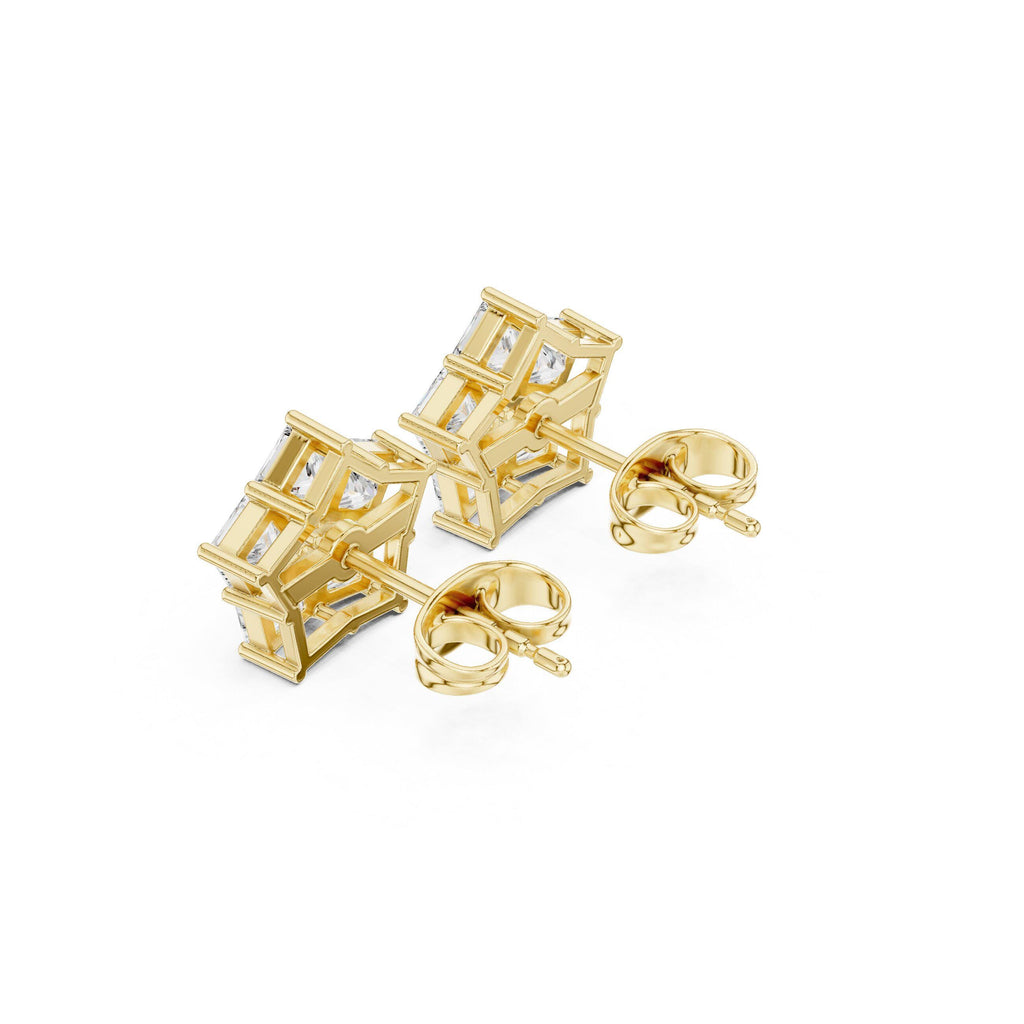 Pear Moissanite Star Cluster Stud Earrings – 925 Sterling Silver, 18K Gold Vermeil