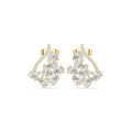 Marquise Moissanite Open Triangle Stud Earrings – 925 Sterling Silver, 18K Gold Vermeil