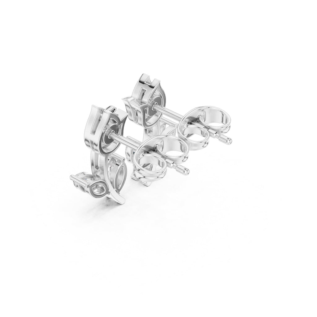 Moissanite Tulip Stud Earrings – 925 Sterling Silver, 18K Gold Vermeil