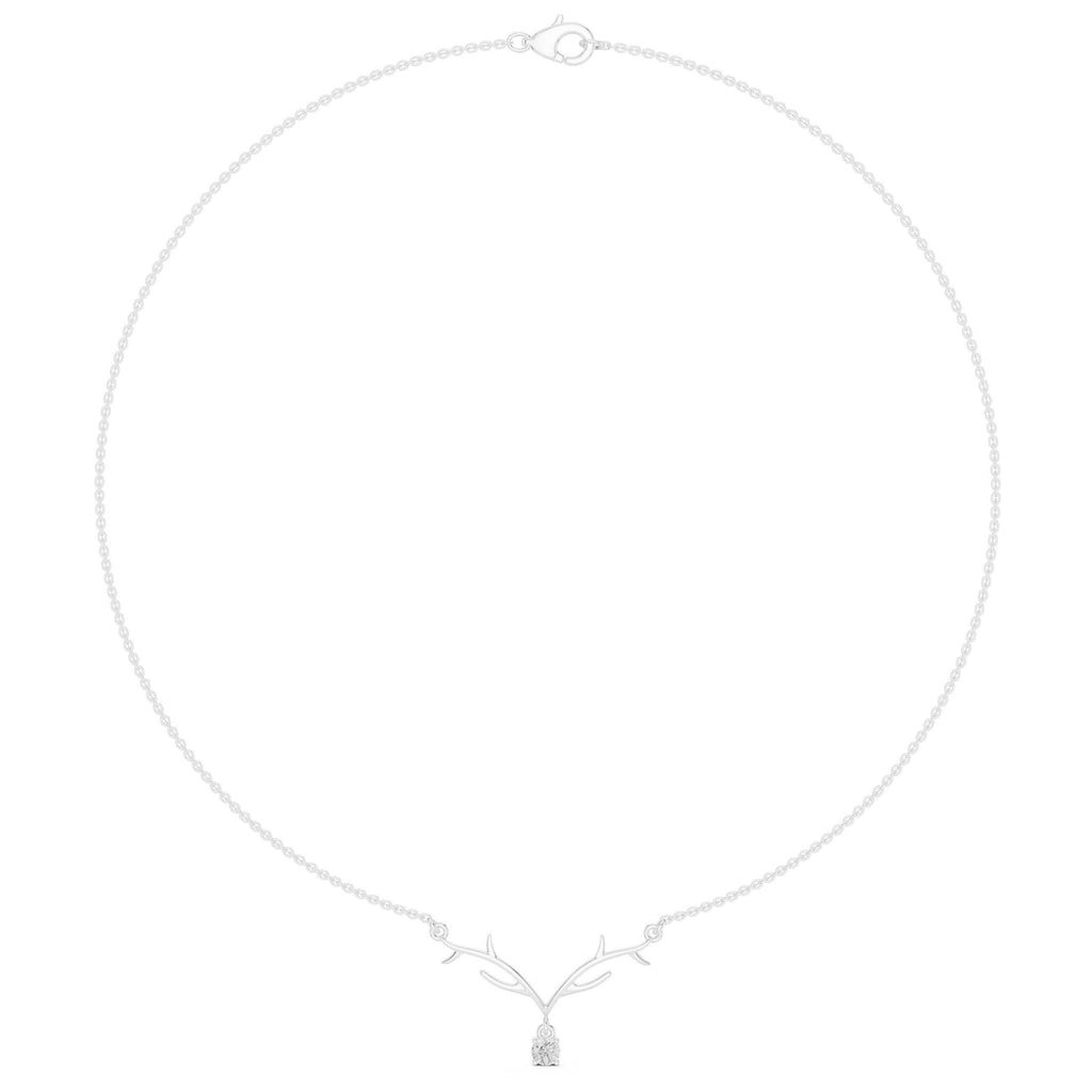 Moissanite Twig Branch Necklace – 925 Sterling Silver, 18K Gold Vermeil