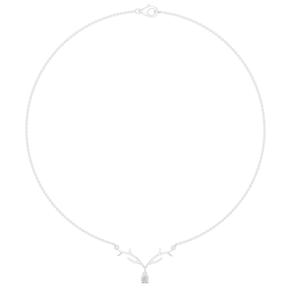 Moissanite Twig Branch Necklace – 925 Sterling Silver, 18K Gold Vermeil