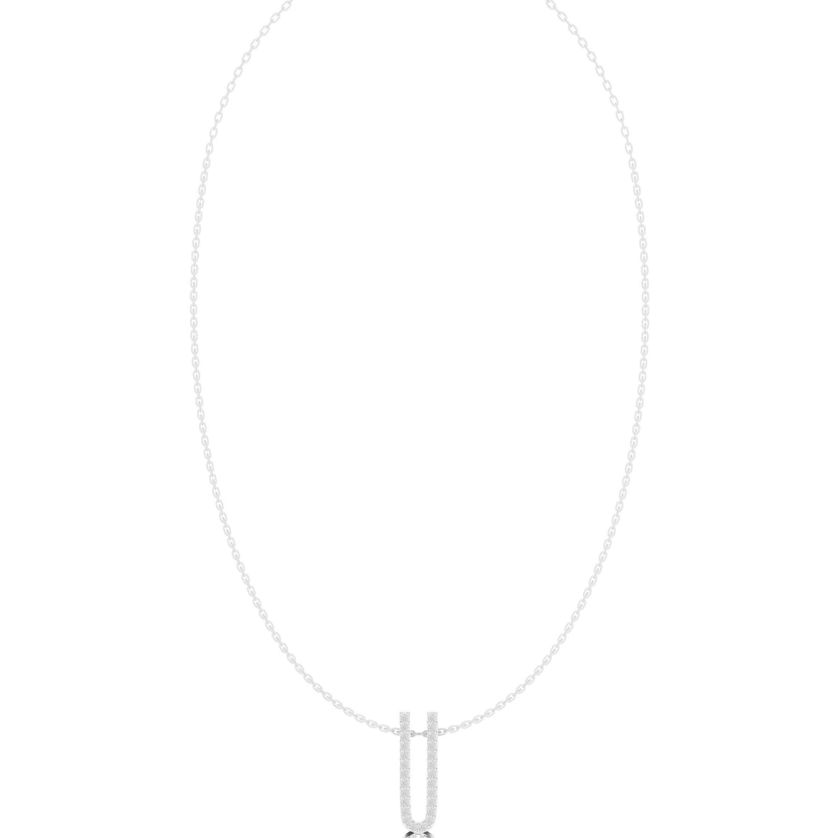 Moissanite Pavé Leaf & Bar Pendant Necklace – 925 Sterling Silver, 18K Gold Vermeil