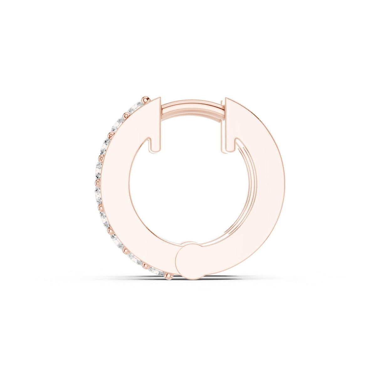 Moissanite Pavé Double-Row Hoop Earrings – 925 Sterling Silver, 18K Gold Vermeil