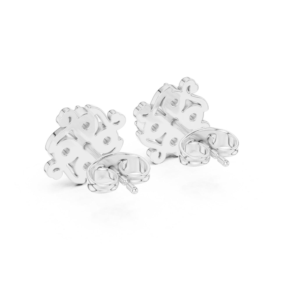 Moissanite Scroll Filigree Cluster Stud Earrings – 925 Sterling Silver, 18K Gold Vermeil