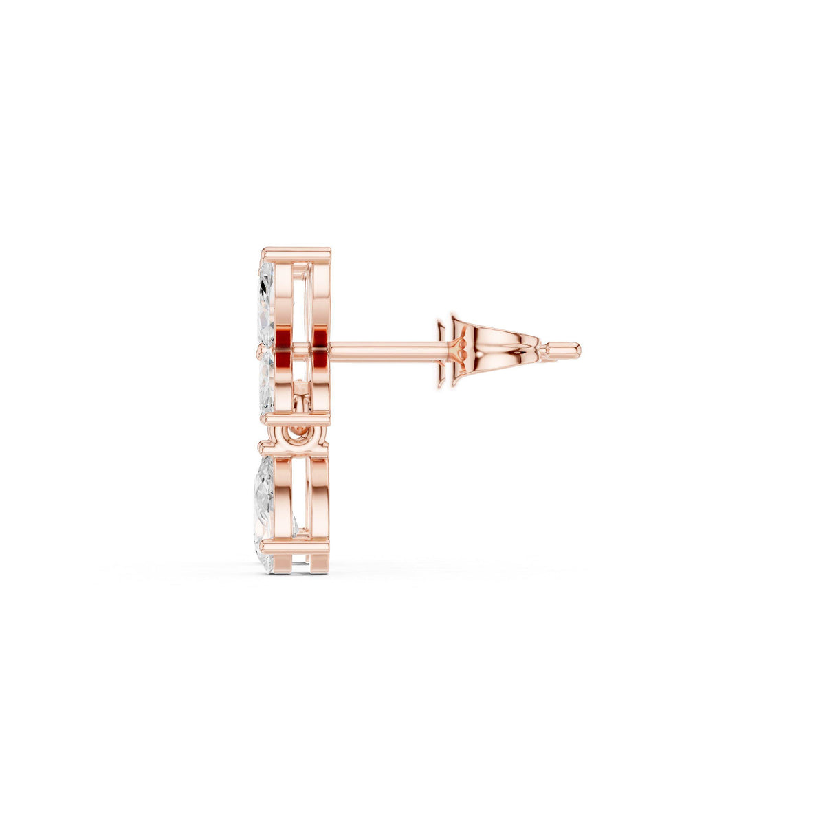 Marquise Moissanite Butterfly Drop Earrings – 925 Sterling Silver, 18K Gold Vermeil