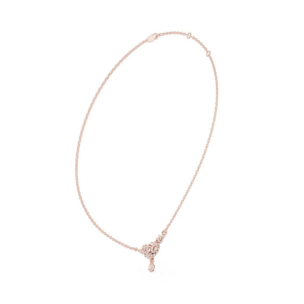 Moissanite Filigree Medallion Drop Necklace – 925 Sterling Silver, 18K Gold Vermeil