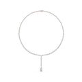 Moissanite Y-Drop Tennis Necklace – 925 Sterling Silver, 18K Gold Vermeil