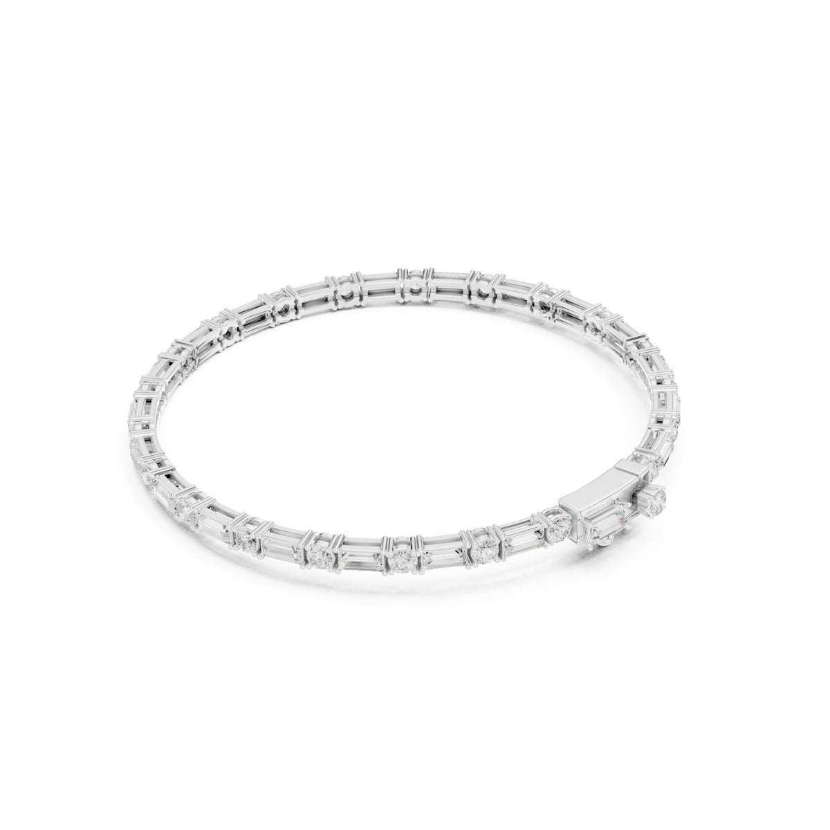 18K Gold Vermeil Mens Moissanite Tennis Bracelet | 925 Silver, Brilliant Sparkle, Luxury Gift