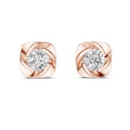 6.3mm Round Moissanite Swirl Cushion Stud Earrings – 925 Sterling Silver, 18K Gold Vermeil
