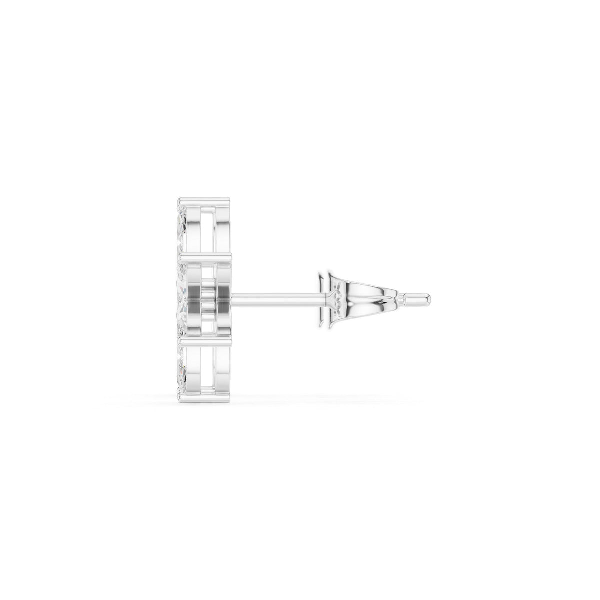 Marquise Moissanite Starburst Stud Earrings – 925 Sterling Silver, 18K Gold Vermeil