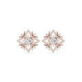 Marquise Moissanite Compass Star Stud Earrings – 925 Sterling Silver, 18K Gold Vermeil